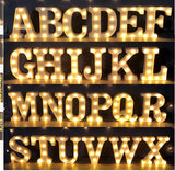 Luminous LED Letter Number Night Light English Alphabet Number Battery Lamp Romantic Wedding Christmas Party Decoration