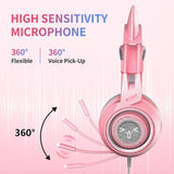 G951s  Girl Cat Ear Gaming Headphone 3.5mm Plug Cute Headset For PC One PS4 Phone Pad Girl Kids Gaming Headset