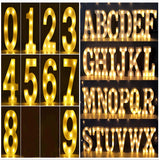 Luminous LED Letter Number Night Light English Alphabet Number Battery Lamp Romantic Wedding Christmas Party Decoration