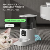 Pet Automatic Feeder Large Capacity Smart Voice Recorder APP Control Timer Feeding Cat Dog Food Dispenser With WiFi Pet Bo
