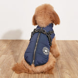 Pet Warm Dog Cotton-padded Clothes Fleece-lined Thickened Reflective Gallus
