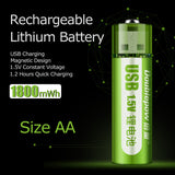 USB Rechargeable Battery No. 5, No. 7 Lithium Battery, Large Capacity 1.5v Constant Voltage AA